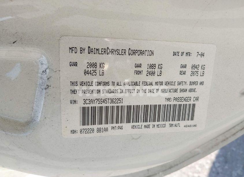 Photo 9 of 2005 Chrysler Pt CRUISER GT (VIN 3C3AY75S45T362251)