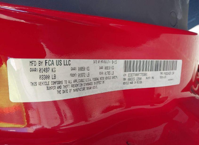 Photo 9 of 2015 Fiat 500 POP (VIN 3C3CFFAR0FT753801)