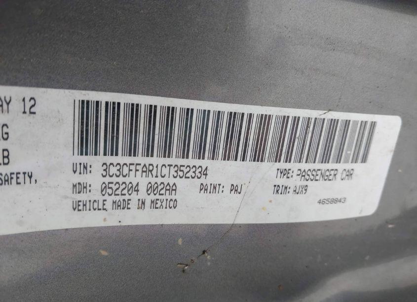 Photo 9 of 2012 Fiat 500 POP (VIN 3C3CFFAR1CT352334)