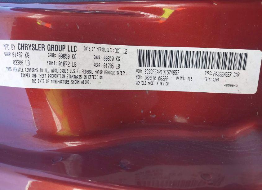 Photo 9 of 2013 Fiat 500 POP (VIN 3C3CFFAR1DT574857)