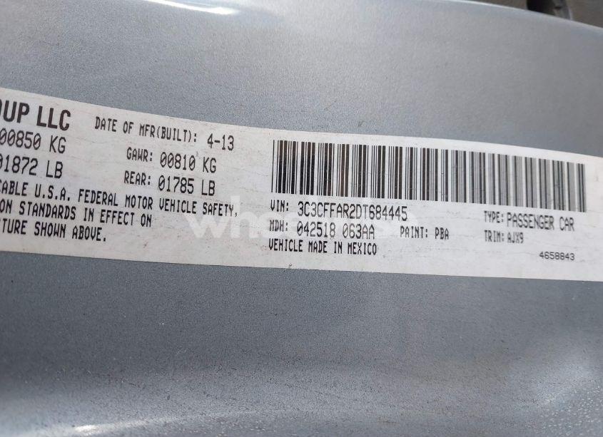 Photo 9 of 2013 Fiat 500 POP (VIN 3C3CFFAR2DT684445)