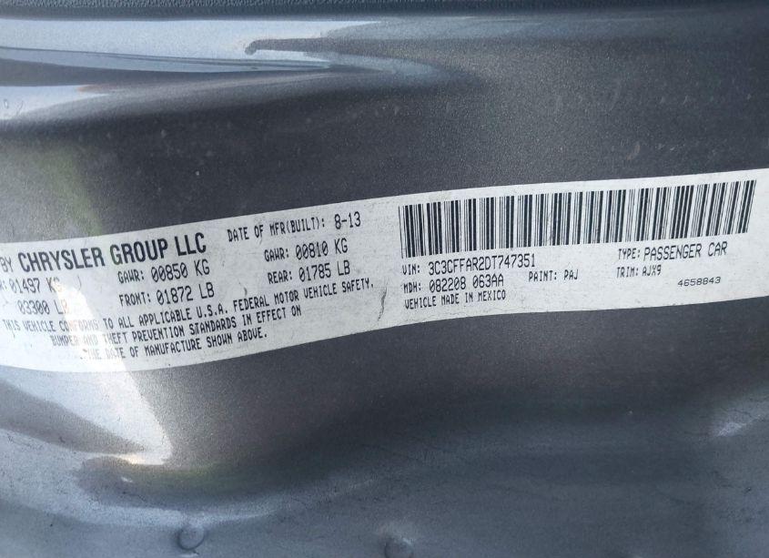 Photo 9 of 2013 Fiat 500 POP (VIN 3C3CFFAR2DT747351)