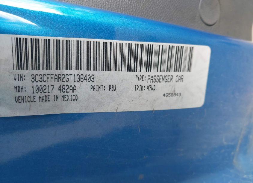 Photo 9 of 2016 Fiat 500 POP (VIN 3C3CFFAR2GT136403)