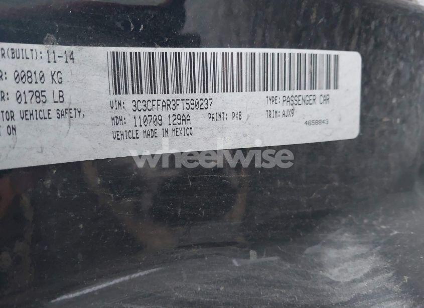 Photo 9 of 2015 Fiat 500 POP (VIN 3C3CFFAR3FT590237)