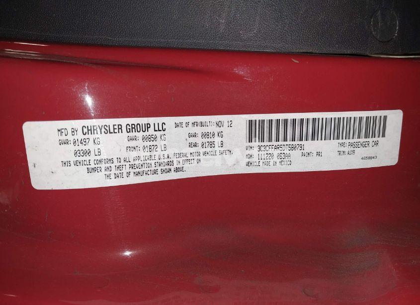 Photo 9 of 2013 Fiat 500 POP (VIN 3C3CFFAR5DT580791)