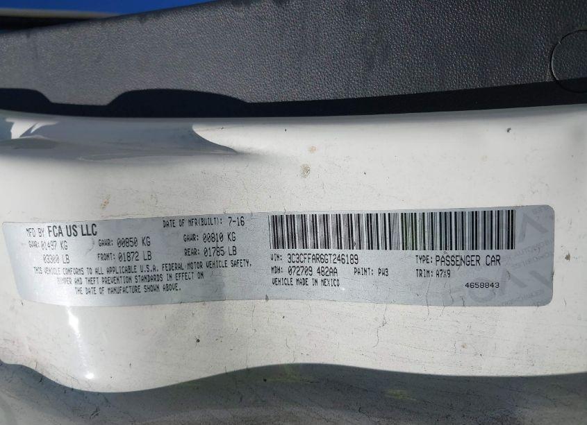 Photo 9 of 2016 Fiat 500 POP (VIN 3C3CFFAR6GT246189)