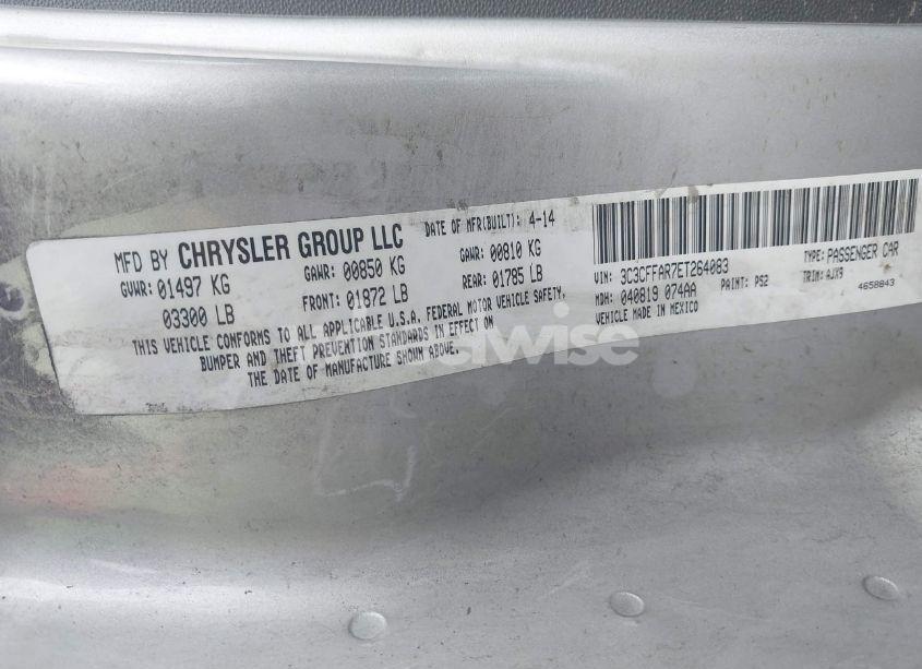 Photo 9 of 2014 Fiat 500 POP (VIN 3C3CFFAR7ET264083)