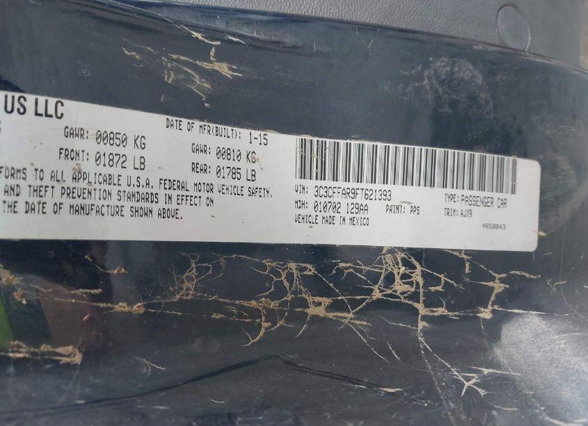 Photo 9 of 2015 Fiat 500 POP (VIN 3C3CFFAR9FT621393)