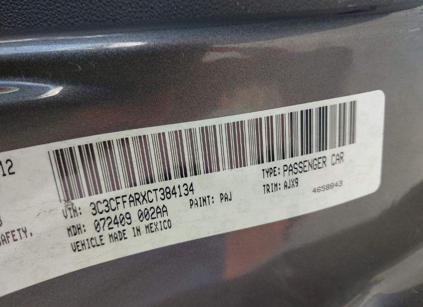 Photo 9 of 2012 Fiat 500 POP (VIN 3C3CFFARXCT384134)