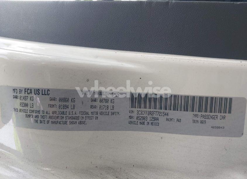 Photo 9 of 2015 Fiat 500 SPORT (VIN 3C3CFFBR2FT721544)