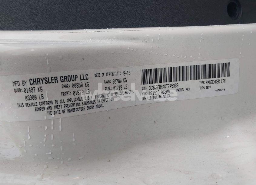 Photo 9 of 2013 Fiat 500 SPORT (VIN 3C3CFFBR4DT745339)