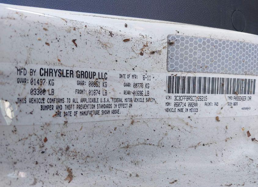 Photo 9 of 2012 Fiat 500 SPORT (VIN 3C3CFFBR5CT126215)