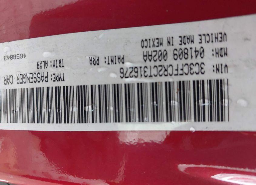 Photo 9 of 2012 Fiat 500 LOUNGE (VIN 3C3CFFCR2CT316276)