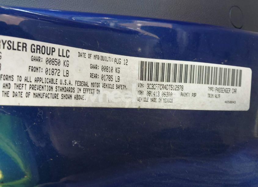 Photo 9 of 2013 Fiat 500 LOUNGE (VIN 3C3CFFCR4DT512978)