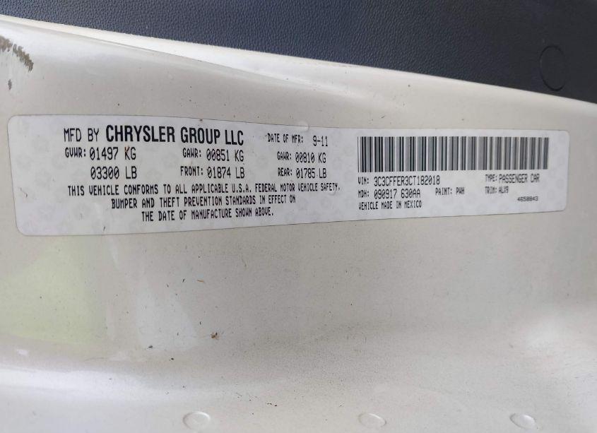 Photo 9 of 2012 Fiat 500c LOUNGE (VIN 3C3CFFER3CT182018)