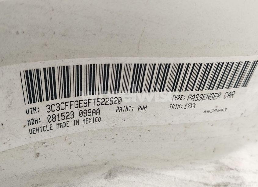 Photo 9 of 2015 Fiat 500e BATTERY ELECTRIC (VIN 3C3CFFGE9FT522920)