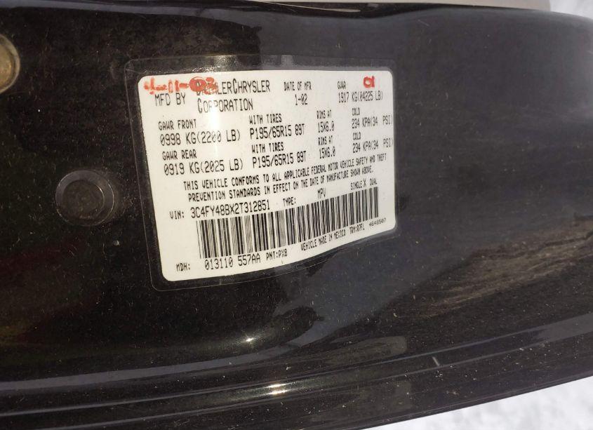 Photo 9 of 2002 Chrysler Pt CRUISER (VIN 3C4FY48BX2T312851)