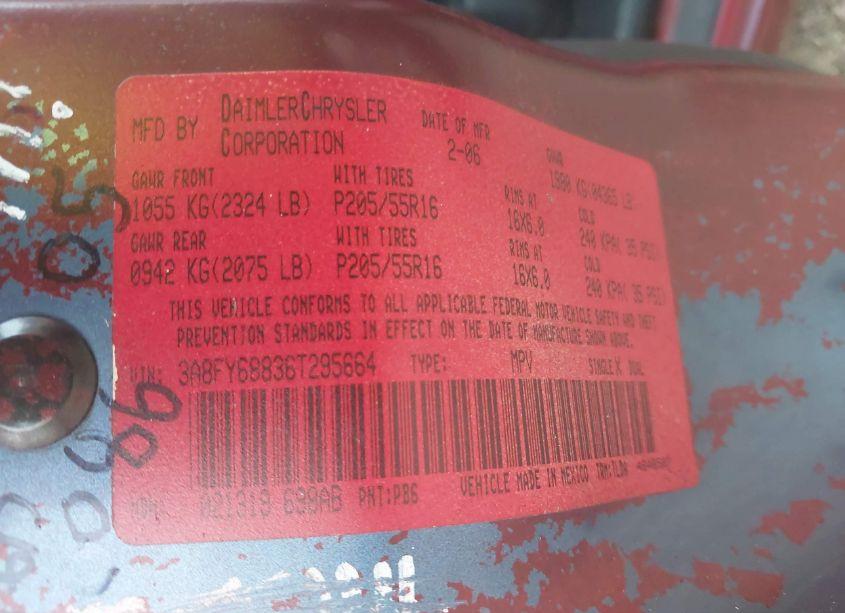 Photo 9 of 2005 Chrysler Pt CRUISER TOURING (VIN 3C4FY58B95T613086)