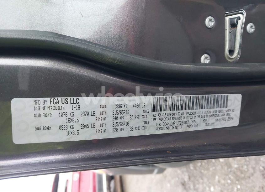 Photo 9 of 2018 Jeep Compass SPORT FWD (VIN 3C4NJCAB1JT287017)