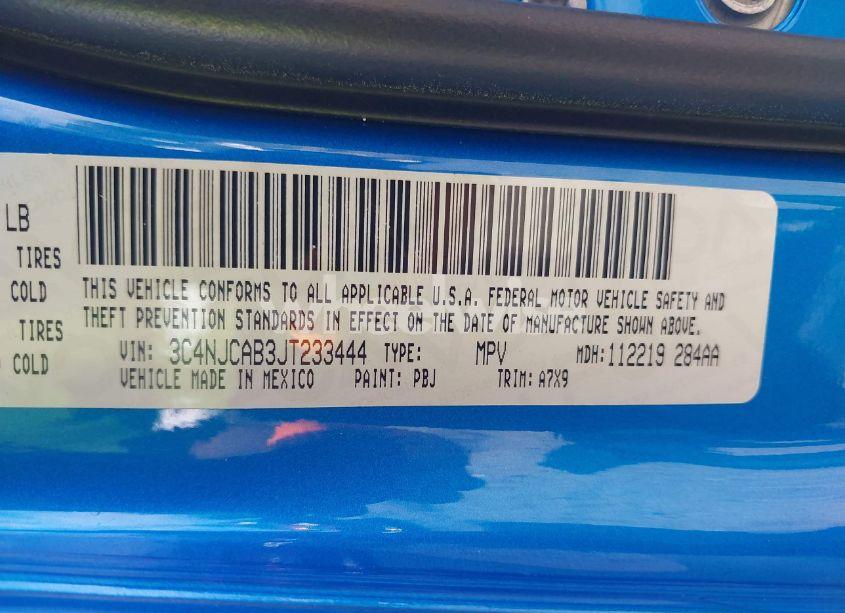 Photo 9 of 2018 Jeep Compass SPORT FWD (VIN 3C4NJCAB3JT233444)