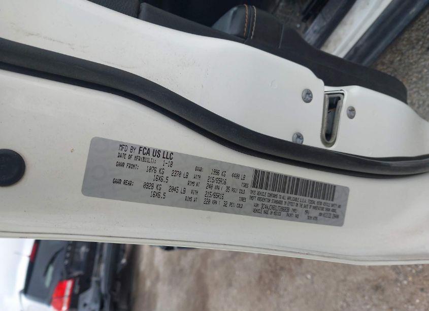 Photo 9 of 2018 Jeep Compass SPORT FWD (VIN 3C4NJCAB3JT286838)