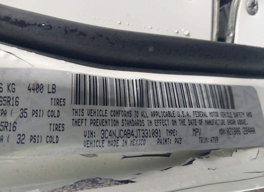 Photo 9 of 2018 Jeep Compass SPORT FWD (VIN 3C4NJCAB4JT331091)