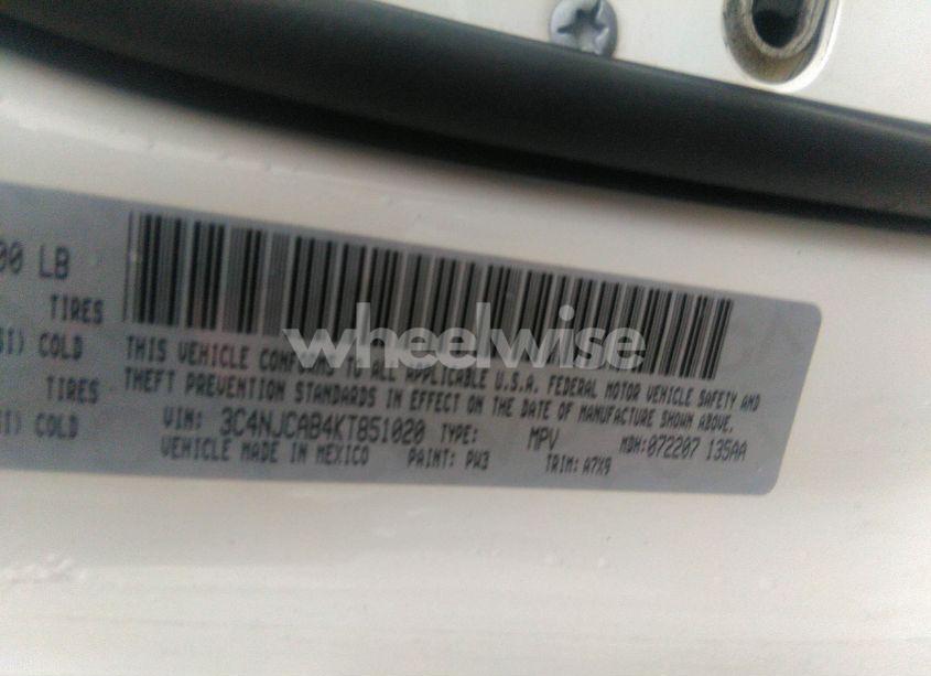 Photo 9 of 2019 Jeep Compass SPORT FWD (VIN 3C4NJCAB4KT851020)