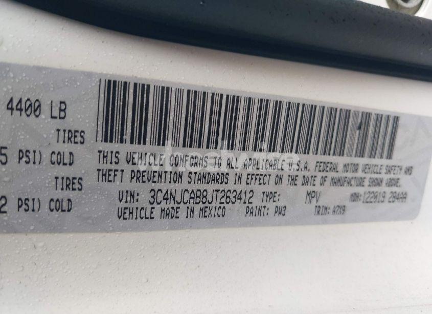 Photo 9 of 2018 Jeep Compass SPORT FWD (VIN 3C4NJCAB8JT263412)