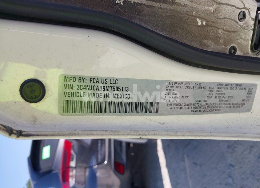 Photo 9 of 2021 Jeep Compass SPORT FWD (VIN 3C4NJCAB9MT505113)