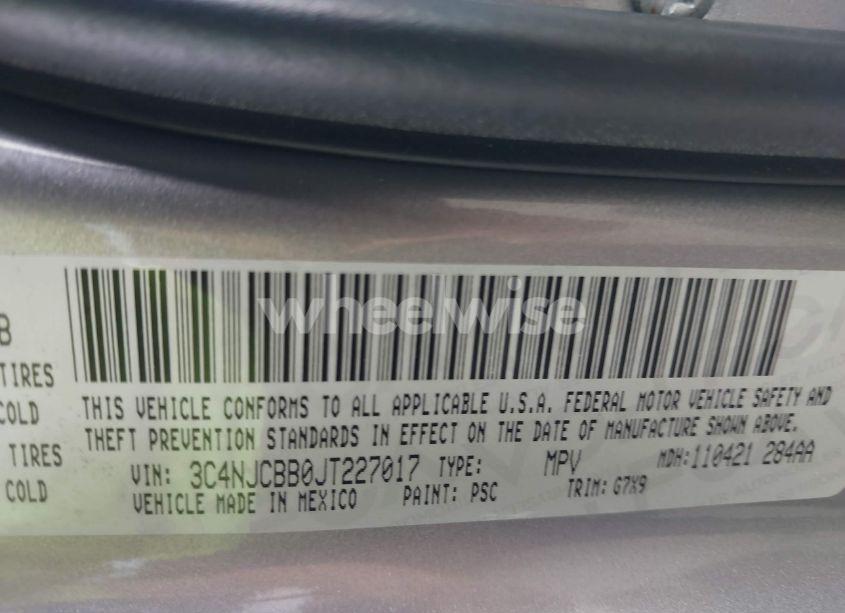 Photo 9 of 2018 Jeep Compass LATITUDE FWD (VIN 3C4NJCBB0JT227017)