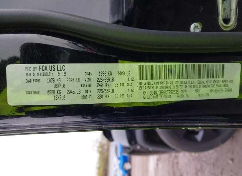 Photo 9 of 2019 Jeep Compass ALTITUDE FWD (VIN 3C4NJCBB0KT782535)