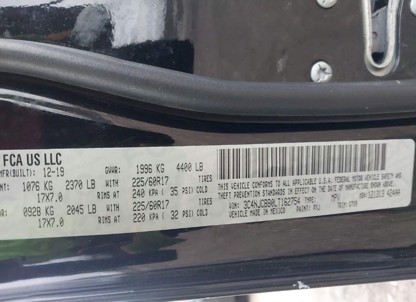 Photo 9 of 2020 Jeep Compass LATITUDE FWD (VIN 3C4NJCBB0LT162754)