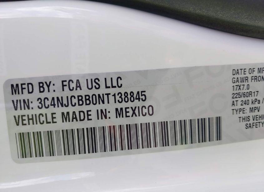 Photo 9 of 2022 Jeep Compass LATITUDE FWD (VIN 3C4NJCBB0NT138845)