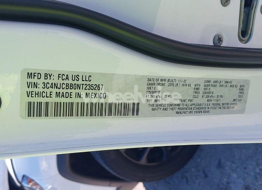 Photo 9 of 2022 Jeep Compass ALTITUDE FWD (VIN 3C4NJCBB0NT235267)