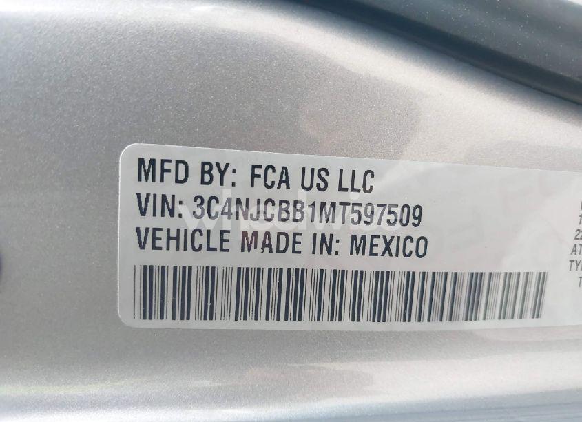 Photo 9 of 2021 Jeep Compass ALTITUDE FWD (VIN 3C4NJCBB1MT597509)