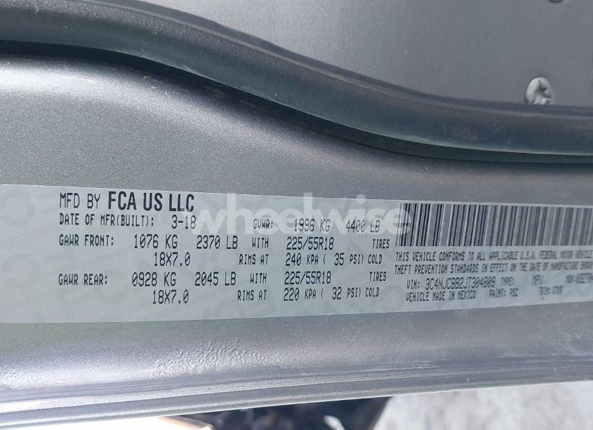 Photo 9 of 2018 Jeep Compass ALTITUDE FWD (VIN 3C4NJCBB2JT304809)