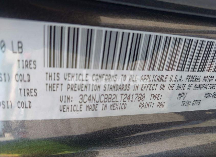 Photo 9 of 2020 Jeep Compass SUN AND SAFETY FWD (VIN 3C4NJCBB2LT241780)