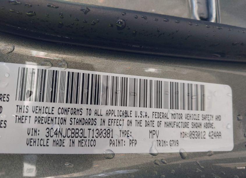 Photo 9 of 2020 Jeep Compass LATITUDE FWD (VIN 3C4NJCBB3LT130381)