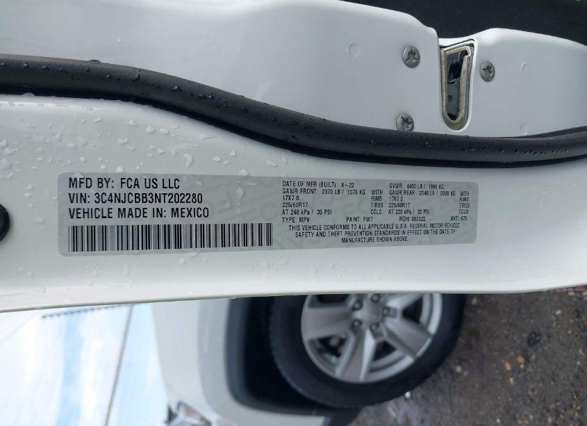 Photo 9 of 2022 Jeep Compass LATITUDE FWD (VIN 3C4NJCBB3NT202280)