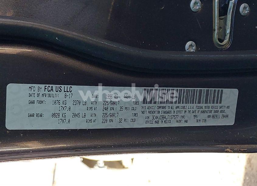 Photo 9 of 2018 Jeep Compass LATITUDE FWD (VIN 3C4NJCBB4JT137577)