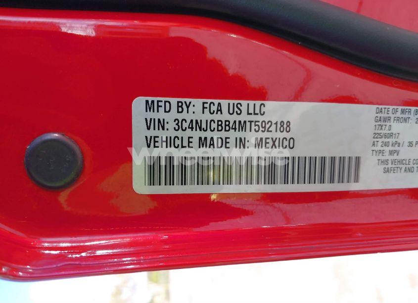 Photo 9 of 2021 Jeep Compass LATITUDE FWD (VIN 3C4NJCBB4MT592188)