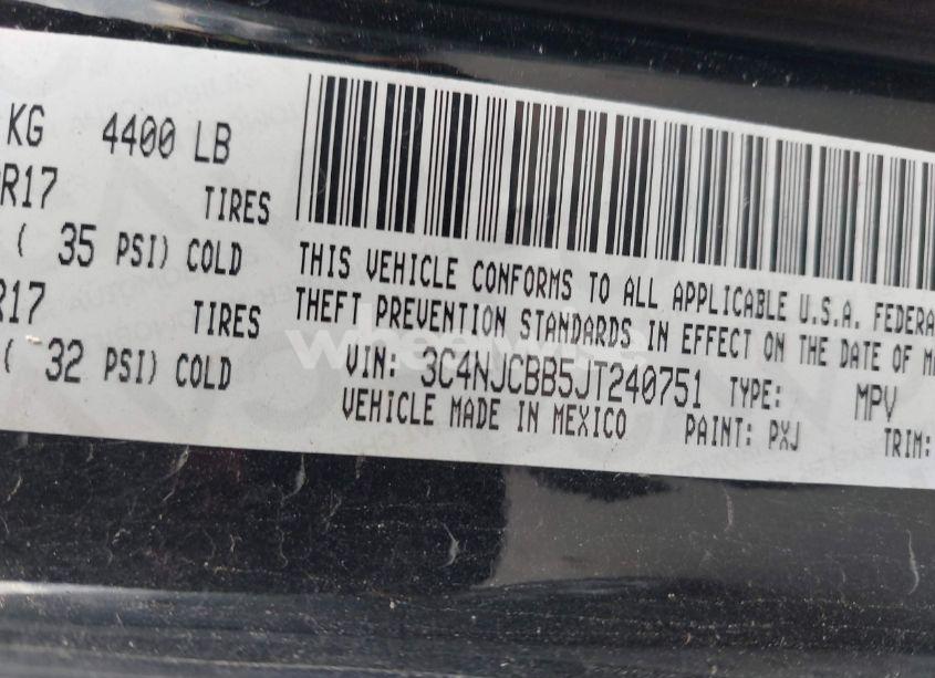 Photo 9 of 2018 Jeep Compass LATITUDE FWD (VIN 3C4NJCBB5JT240751)