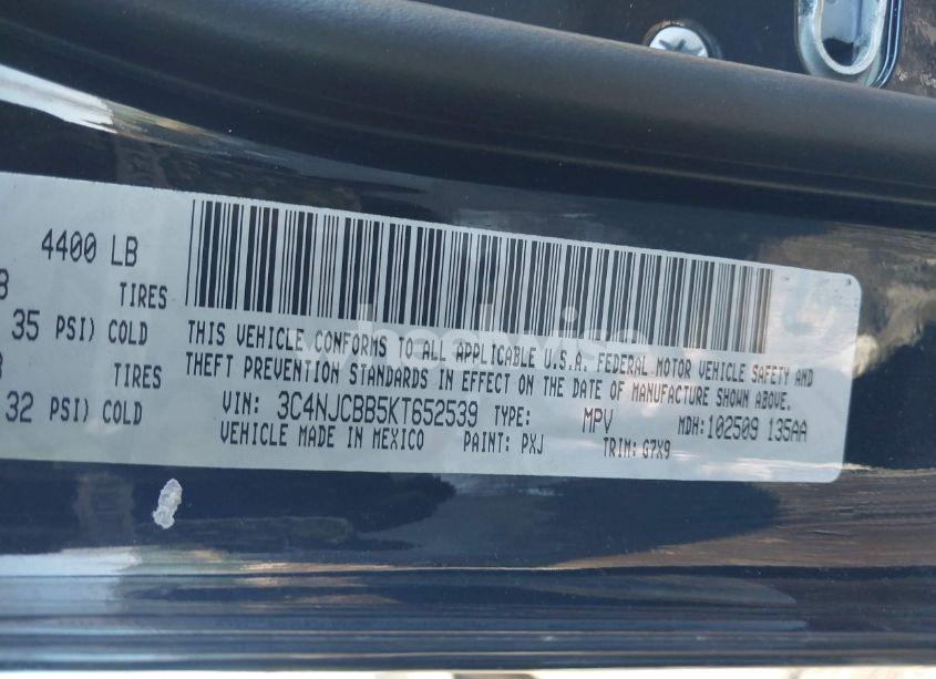 Photo 9 of 2019 Jeep Compass ALTITUDE FWD (VIN 3C4NJCBB5KT652539)