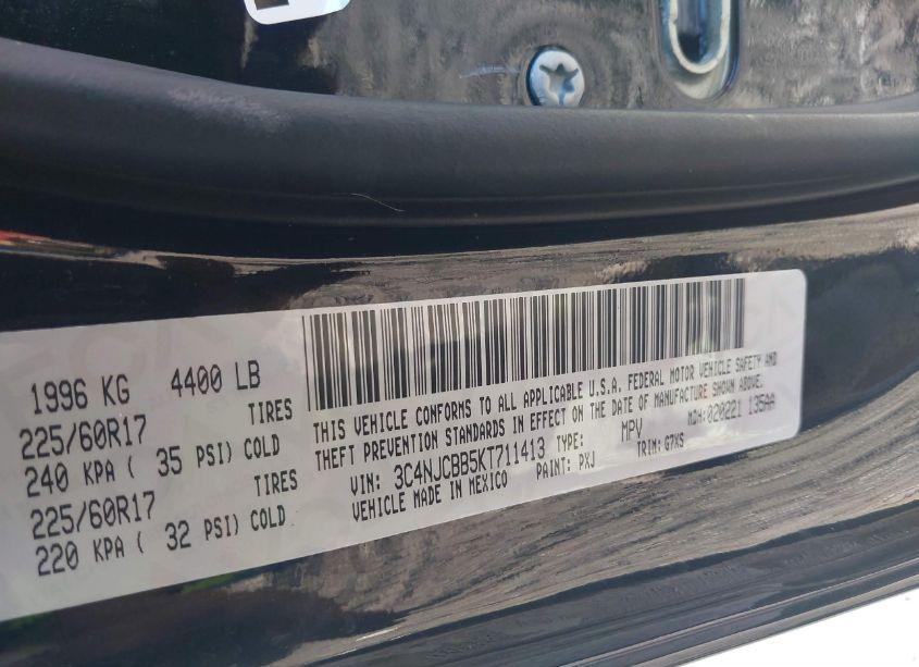 Photo 9 of 2019 Jeep Compass SUN AND WHEEL FWD (VIN 3C4NJCBB5KT711413)