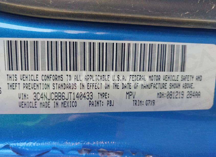 Photo 9 of 2018 Jeep Compass LATITUDE FWD (VIN 3C4NJCBB6JT140433)