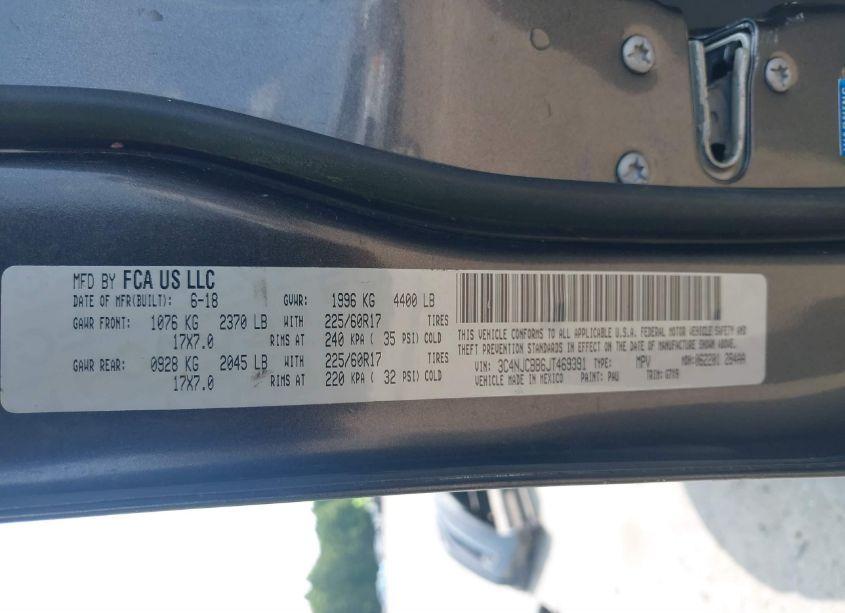 Photo 9 of 2018 Jeep Compass LATITUDE FWD (VIN 3C4NJCBB6JT469391)