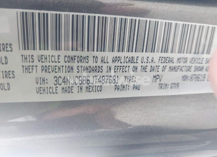 Photo 9 of 2018 Jeep Compass LATITUDE FWD (VIN 3C4NJCBB6JT487681)