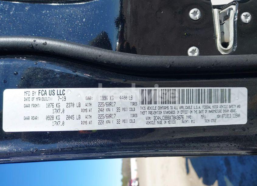 Photo 9 of 2019 Jeep Compass SUN AND WHEEL FWD (VIN 3C4NJCBB6KT843676)