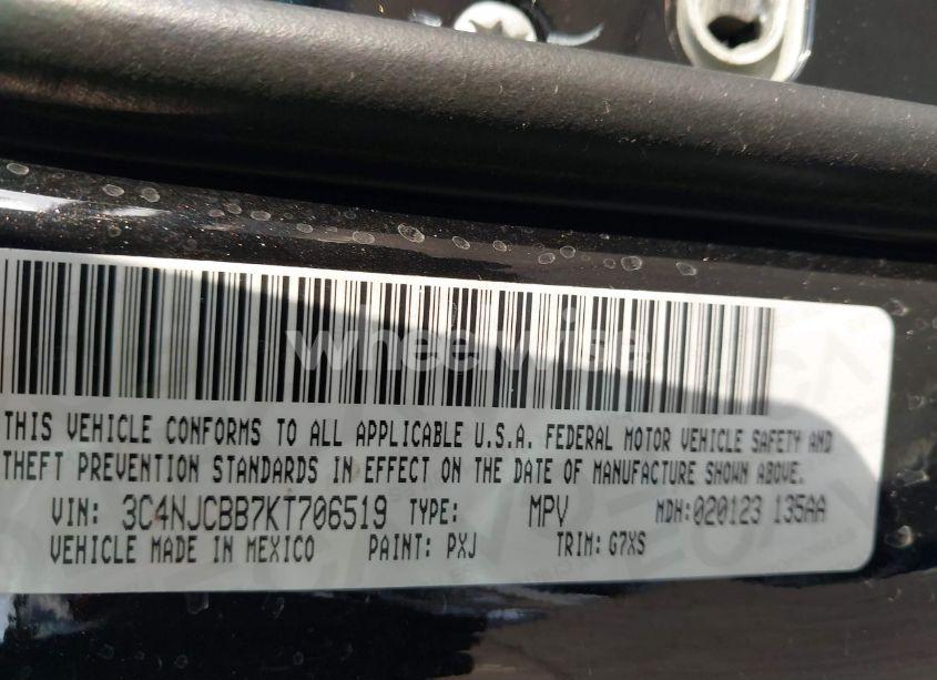 Photo 9 of 2019 Jeep Compass SUN AND WHEEL FWD (VIN 3C4NJCBB7KT706519)