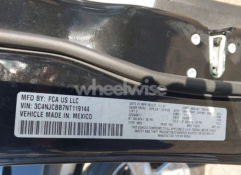 Photo 9 of 2022 Jeep Compass LATITUDE FWD (VIN 3C4NJCBB7NT119144)